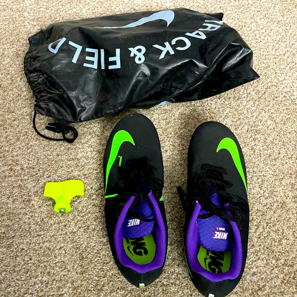 Nike track spikes size 8.5 used about 6 times.